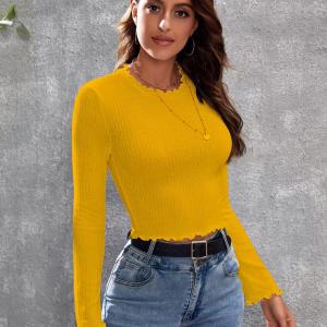 women's crop mock neck top