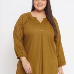 women green regular fit plus top