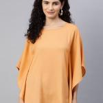 women's a line round neck top