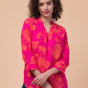 women floral printed regular top