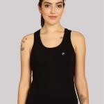 women solid tank top