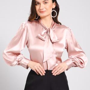 women's straight tie-up neck top