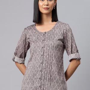 grey rayon regular top