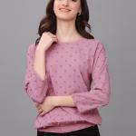 women self designed boat neck top