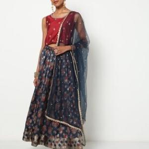 Embellished Lehenga Choli Set with Dupatta