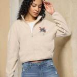 Women Regular Fit Sweatshirt with Embroidery