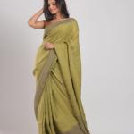 Bengal Handloom Pure Linen Saree