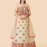 Embroidered Flared Lehenga Choli Set with Dupatta