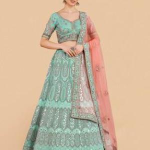 Embellished Lehenga Choli Set with Dupatta