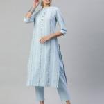 Striped Straight Kurta Set