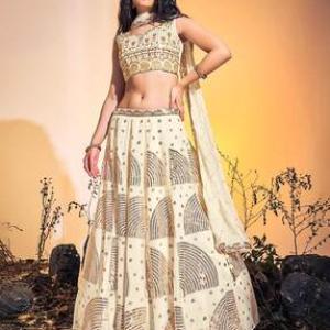 Embellished Lehenga Choli Set with Dupatta