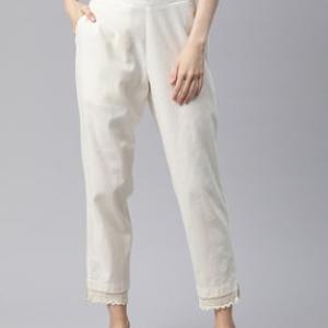 Solid Straight Fit Trousers