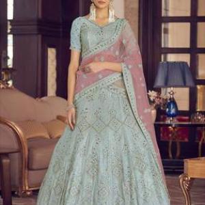 Embellished & Embroidered Lehenga Choli Set with Dupatta