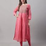 Women Embroidered Flared Kurta Pants & Dupatta Set