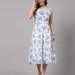 Women Floral Print Fit & Flare Dress