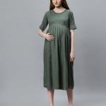 Women Fit and Flare Maternity Dress