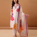 Floral Print Straight Kurta Set