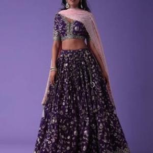 Women Embroidered Flared Lehenga Choli Set 