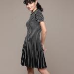 Striped Fit & Flare Dress