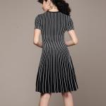 Striped Fit & Flare Dress