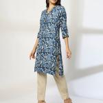 Women Floral Print Straight Kurta