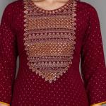 Embroidered Straight Kurta Set