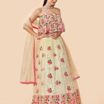 Embroidered Flared Lehenga Choli Set with Dupatta