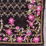 Floral Embroidered Saree with Tassels