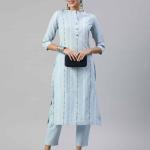 Striped Straight Kurta Set