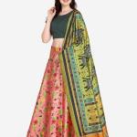 Floral Print Lehenga & Choli Set with Dupatta