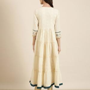 Embroidered Round-Neck Anarkali Kurta