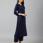 Women Striped Straight Kurta Set