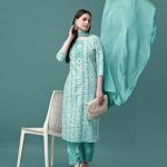 Women Printed Straight Kurta with Pants & Dupatta Set