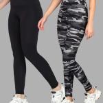 Pack of 2 Printed High-Rise Sports Leggings