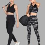 Pack of 2 Printed High-Rise Sports Leggings