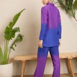 Women Ombre-Dyed Linen Shirt & Trousers Co-Ord Set