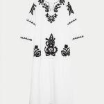 Embroidered Tiered Cotton Beach Dress