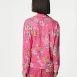 Women Floral Revere Collar Pyjama Top