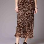 Women Animal Print Straight Skirt