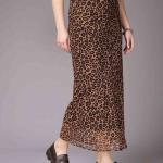 Women Animal Print Straight Skirt