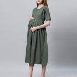 Women Fit and Flare Maternity Dress