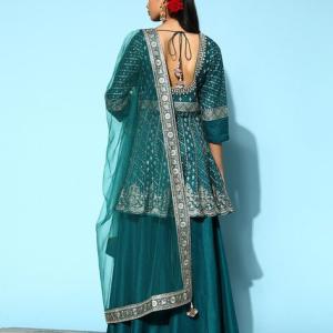 Embroidered A-Line Kurta Set