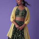 Women Embroidered Flared Lehenga Choli Set 