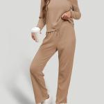 Women Ribbed Top & Pants Co-Ord Set