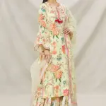 Bhumika Vaid - Women Yellow Viscose Printed Floral Motifs Round Kurta Sharara Set| Kanika's| Mehendi and Haldi