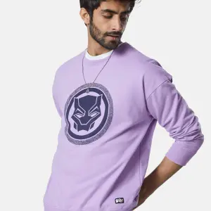 Black Panther: Graphic Panther Men Oversized Sweatshirts By Marvel