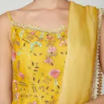 Buy Aastha Jain Embroidered Sharara Set For Women Available online at Scrollnshops S / Yellow