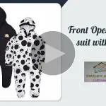 Appu Kids Front Open Full Sleeves Sleepsuit Hooded with Foot Easy Dressing and Diapering Romper Set of 2