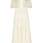 Aastha Jain Off White Maxi Dress And Embroidered Short Cape Set for Women at Lovel