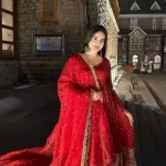 Outstanding Red Color Sequence Work Anarkali Gown XXL